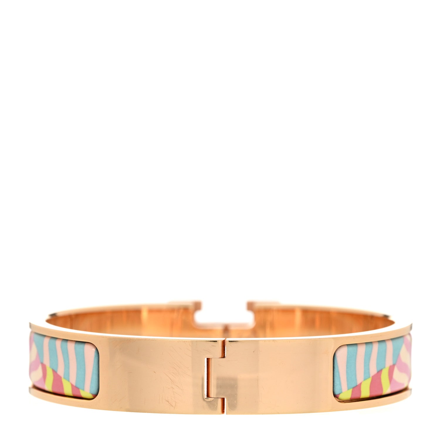 Hermes Enamel Narrow Print Zebres De Tanzania Clic Clac H Bracelet PM Color Patch 3 of 6