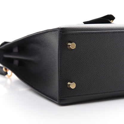 Hermes Epsom Kelly Sellier 25 Black 8 of 10