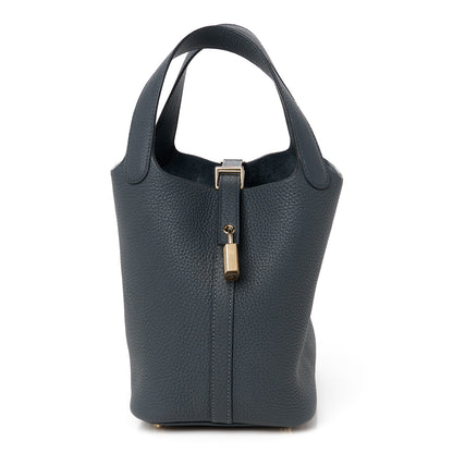 Hermes Taurillon Clemence Picotin Lock 18 PM Gris Misty 1 of 11