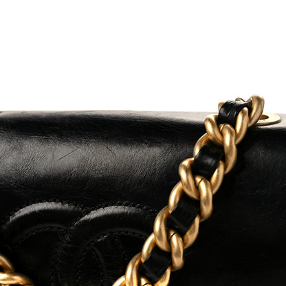 Chanel Crumpled Calfskin En Vogue Rope Flap Black 10 of 11