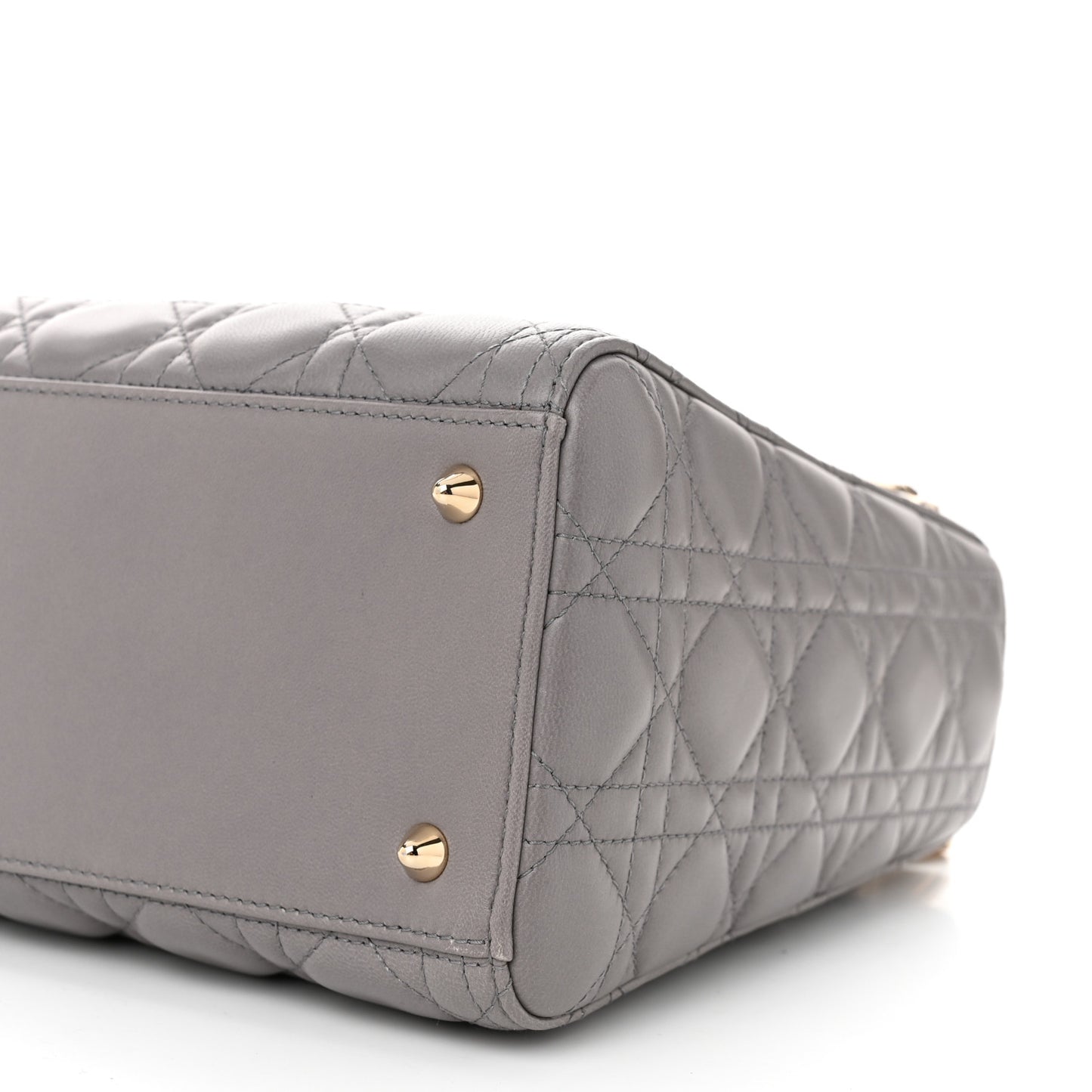 Lambskin Cannage Medium Lady Dior Grey