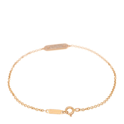 Tiffany 18K Rose Gold Diamond Tag Chain Bracelet 2 of 3