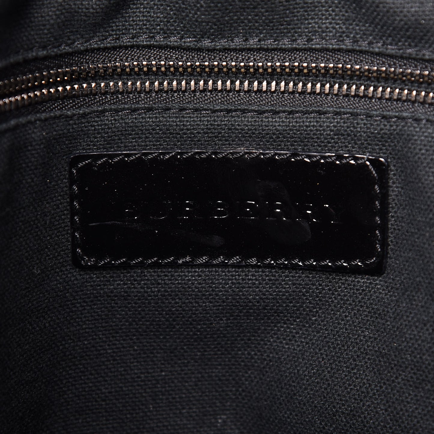 Patent Check Embossed Small Bilmore Tote Black