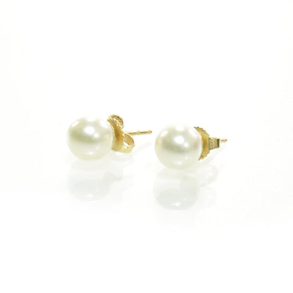 Mikimoto 18k Gold Pearl Stud Earrings 1 of 4