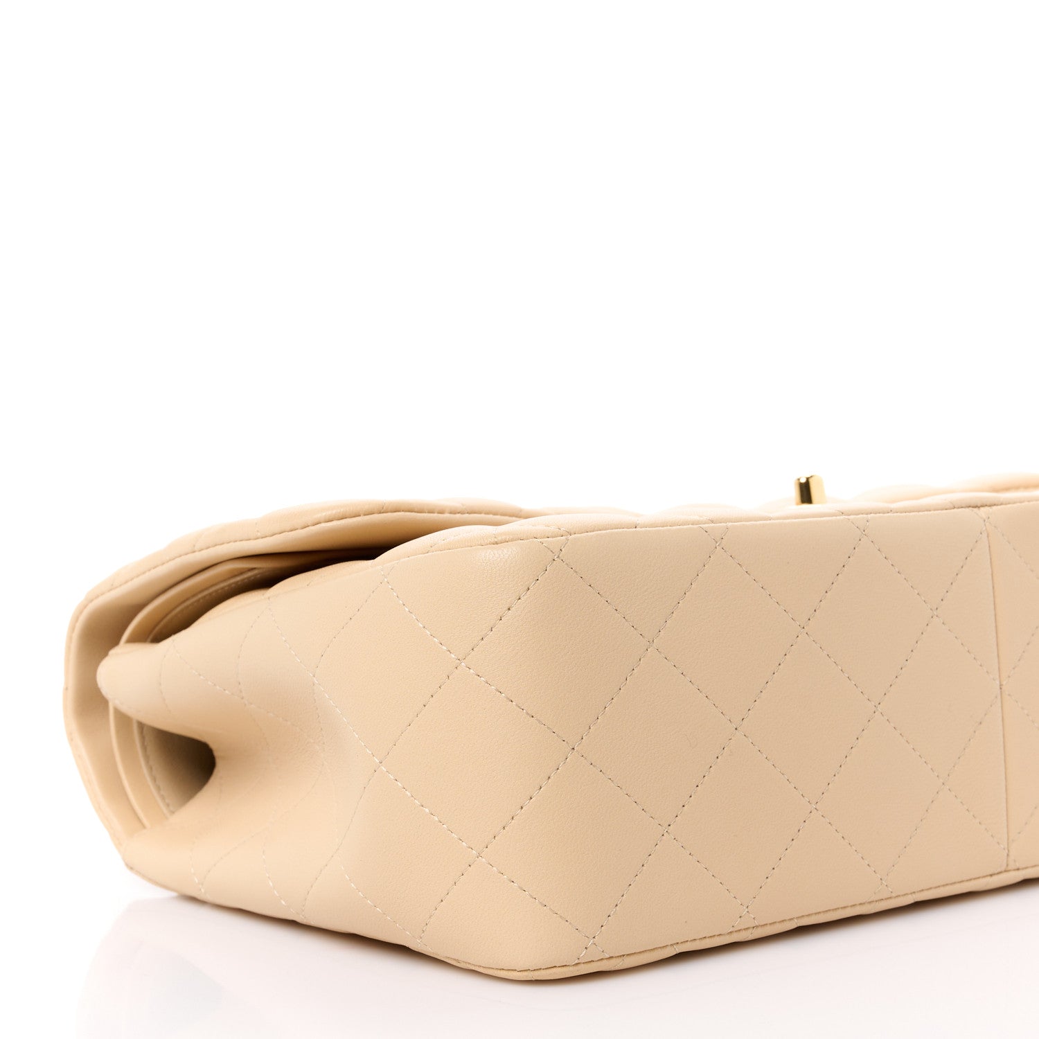 Chanel Lambskin Quilted Jumbo Double Flap Beige 10 of 12