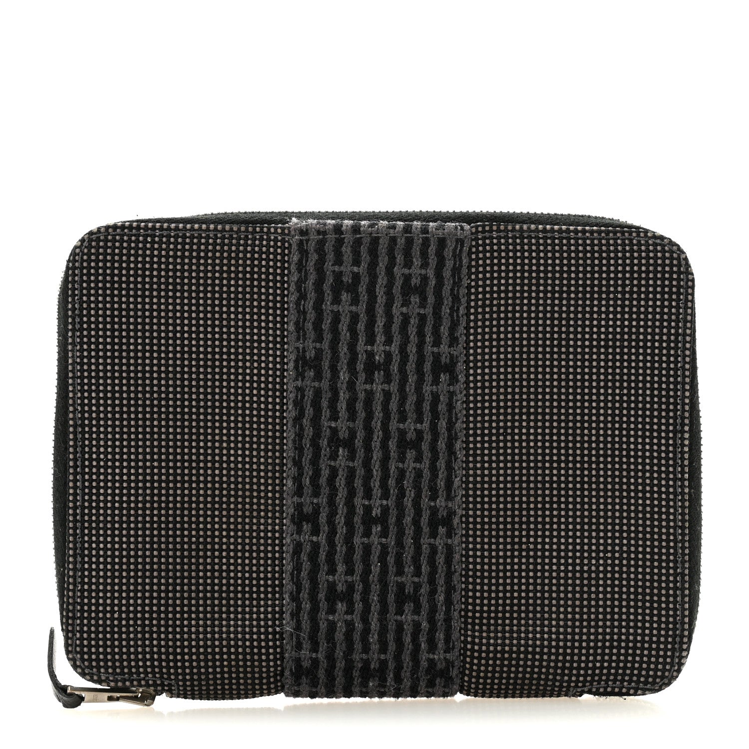 Hermes Canvas Herline Zip Wallet Grey 1 of 9