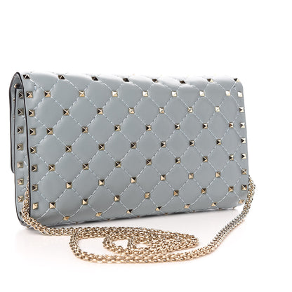 Valentino Garavani Nappa Rockstud Spike Wallet on Chain Nube 3 of 11