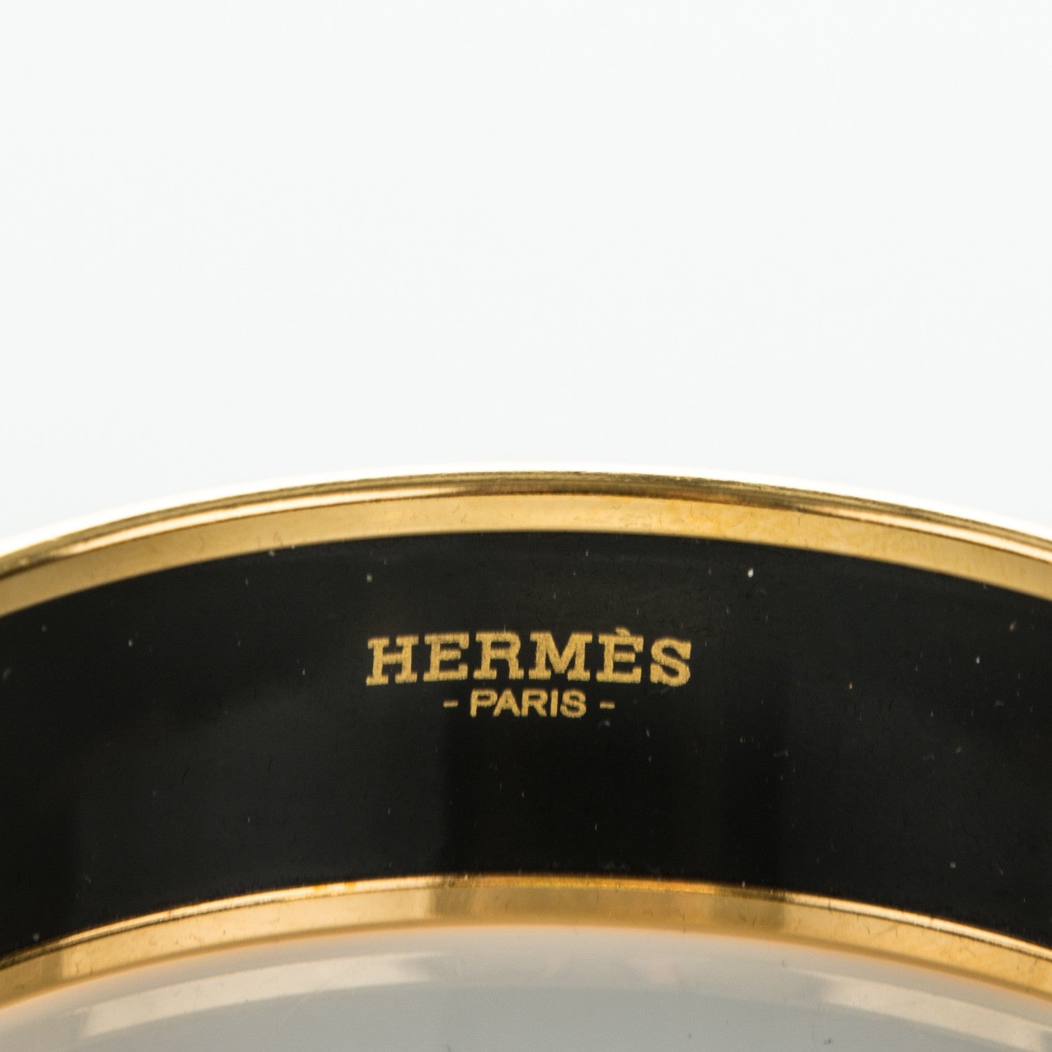 Hermes Enamel Printed Wide Balcons du Guadalquivir Bracelet 62 Gold 4 of 5