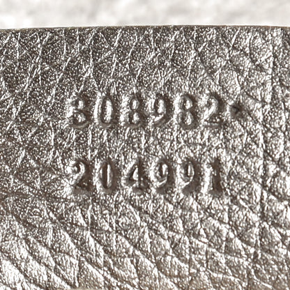 Gucci Metallic Pebbled Calfskin Medium Soho Chain Shoulder Bag Golden Beige 7 of 13