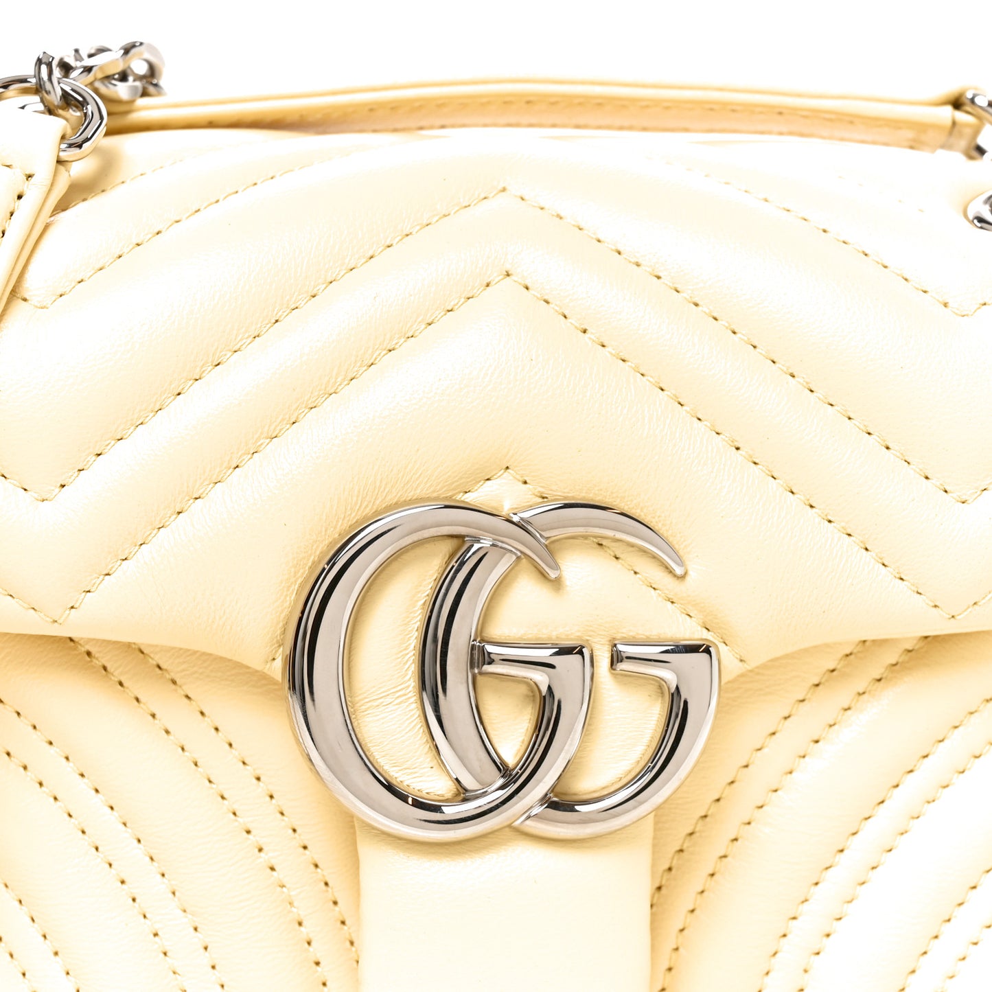 Lambskin Matelasse Small GG Marmont Shoulder Bag Yellow
