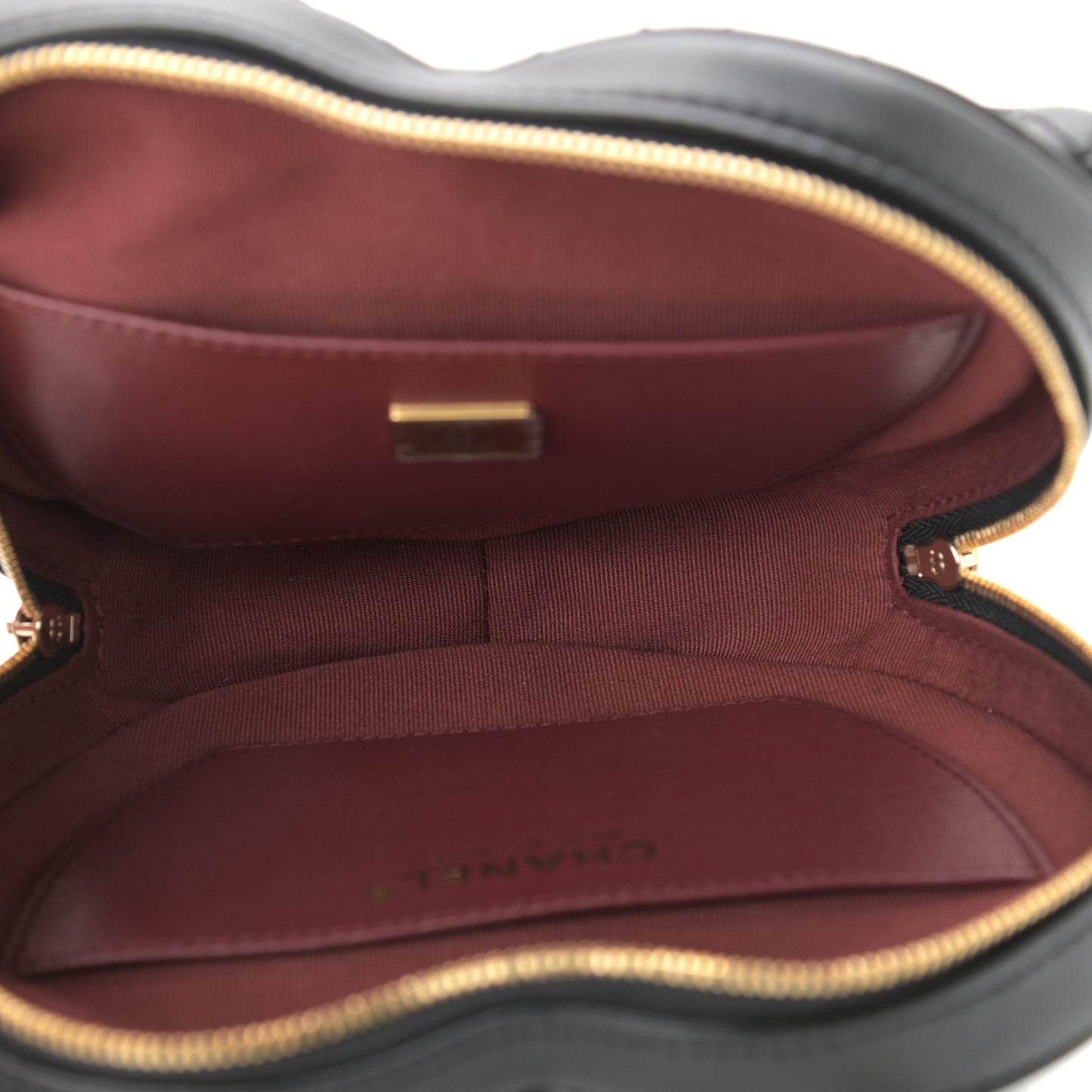 Lambskin Quilted CC In Love Heart Bag Black