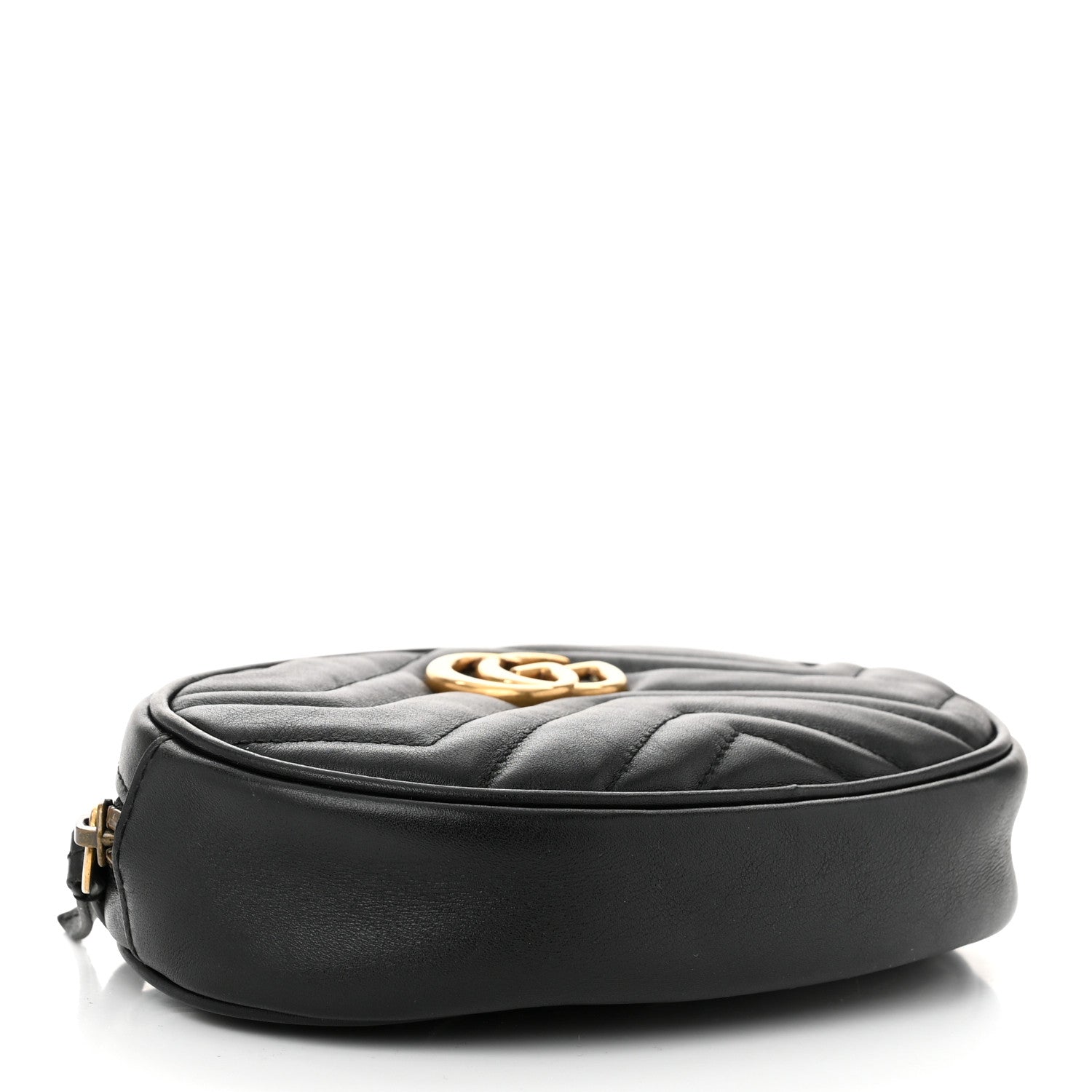 Gucci Calfskin Matelasse GG Marmont Belt Bag 95 38 Black 4 of 10