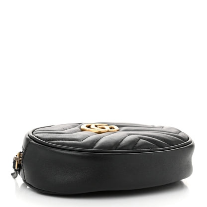 Gucci Calfskin Matelasse GG Marmont Belt Bag 95 38 Black 4 of 10