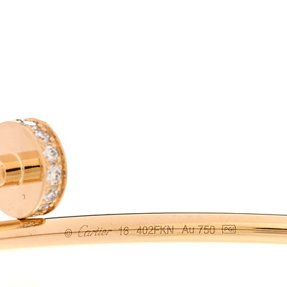 Cartier 18K Yellow Gold Diamond Small Juste Un Clou Bracelet 16 3 of 4