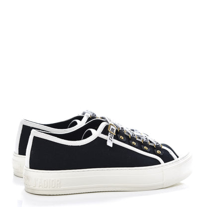 Christian Dior Canvas Walk'N'Dior Low Top Sneakers 37.5 Black 4 of 13