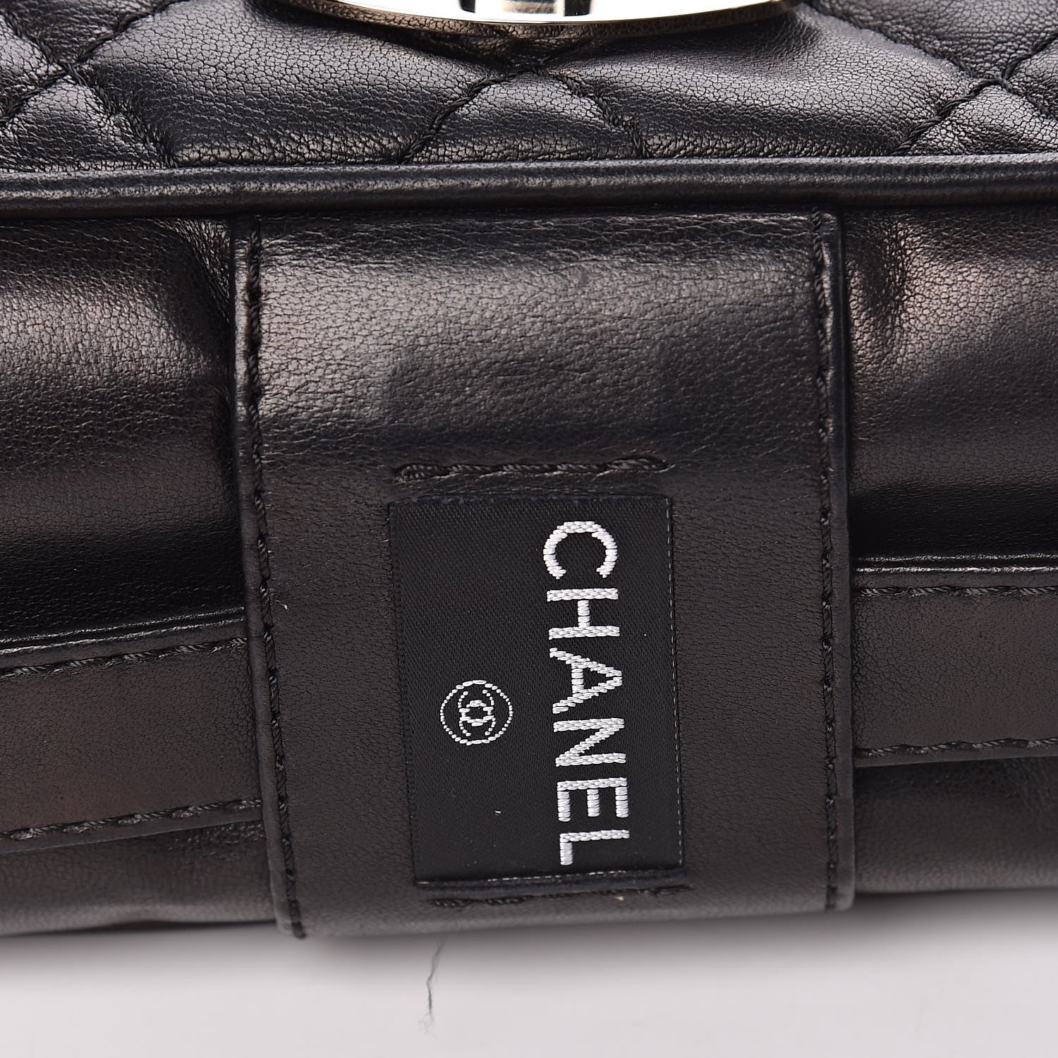 Chanel Lambskin Quilted Jumbo Icons Secret Label Flap Black 10 of 15