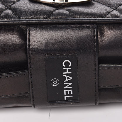 Chanel Lambskin Quilted Jumbo Icons Secret Label Flap Black 10 of 15