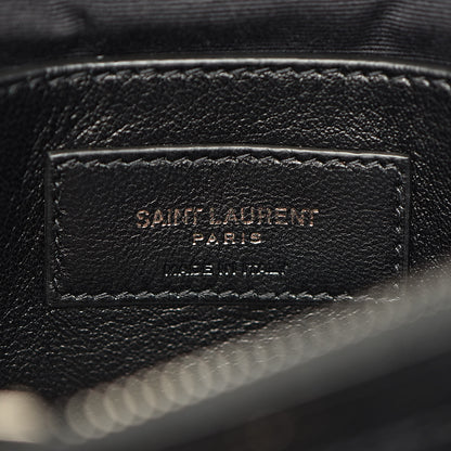 Saint Laurent Sheepskin Matelasse Chevron Monogram Medium College Bag Black 6 of 11