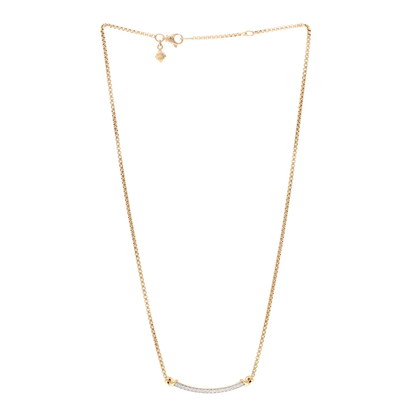 18K Yellow Gold Diamond Helena Wrap Station Necklace