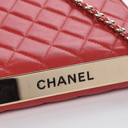 Chanel Lambskin Quilted Trendy CC Wallet On Chain WOC Red 6 of 10