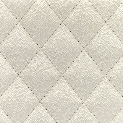 Chanel Caviar Quilted Boy Wallet On Chain WOC White 13 of 13