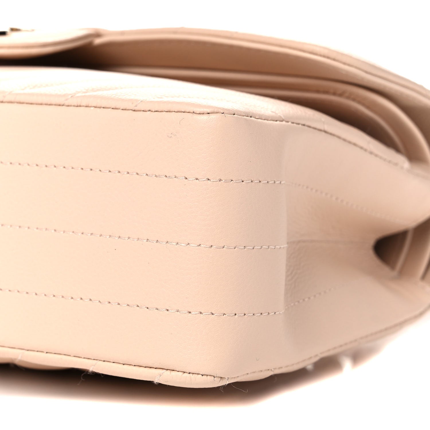 Chanel Caviar Chevron Quilted Small Double Flap Beige 9 of 11
