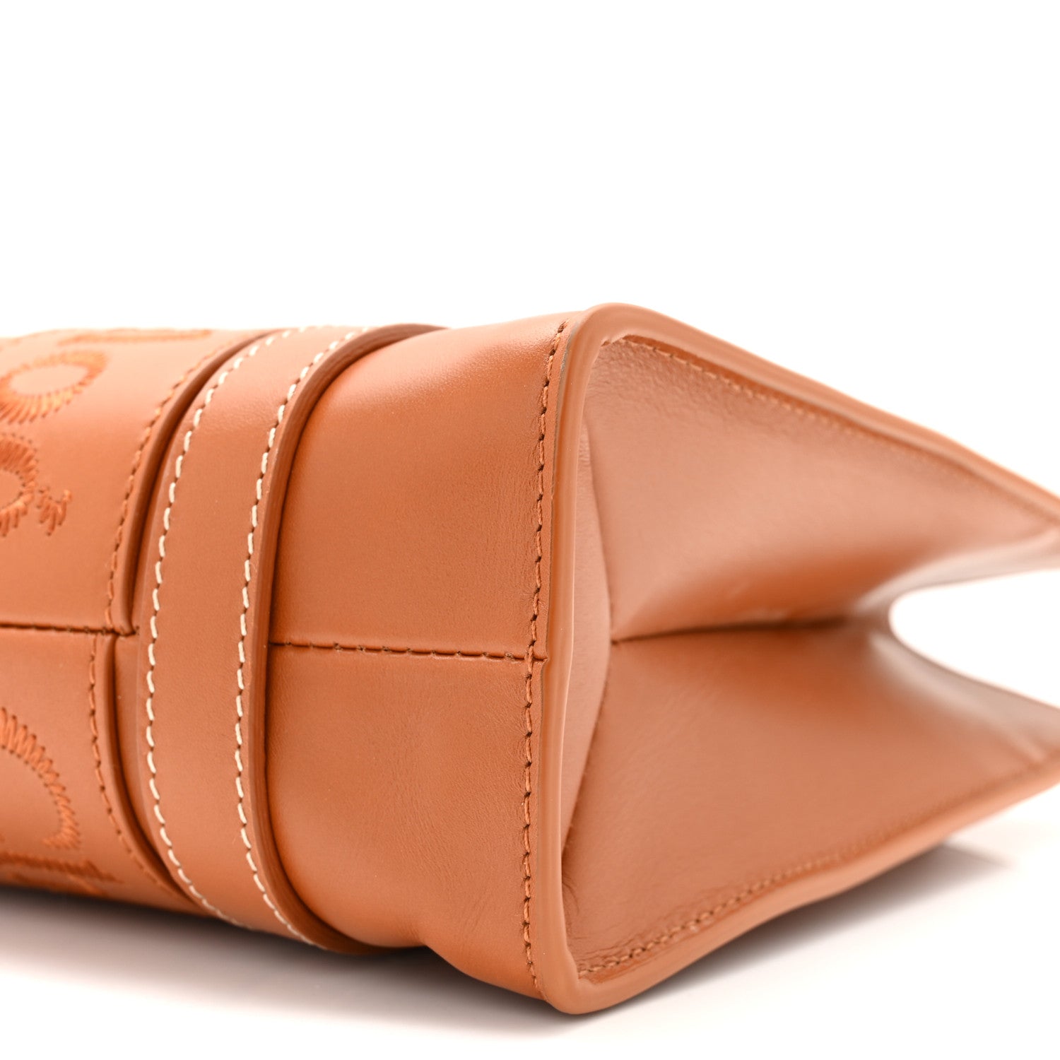 Chloe Calfskin Small Woody Tote Caramel 9 of 9