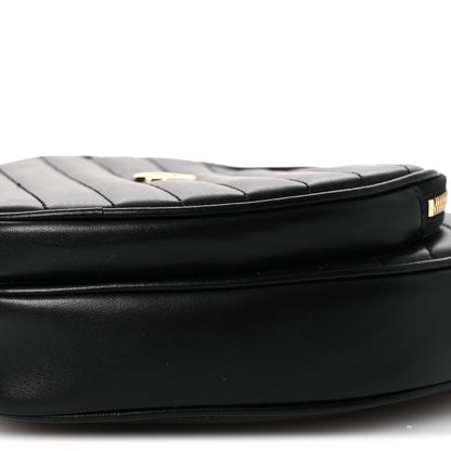 Gucci Calfskin Matelasse Diagonal Mini Interlocking G Heart Shoulder Bag Black 10 of 12