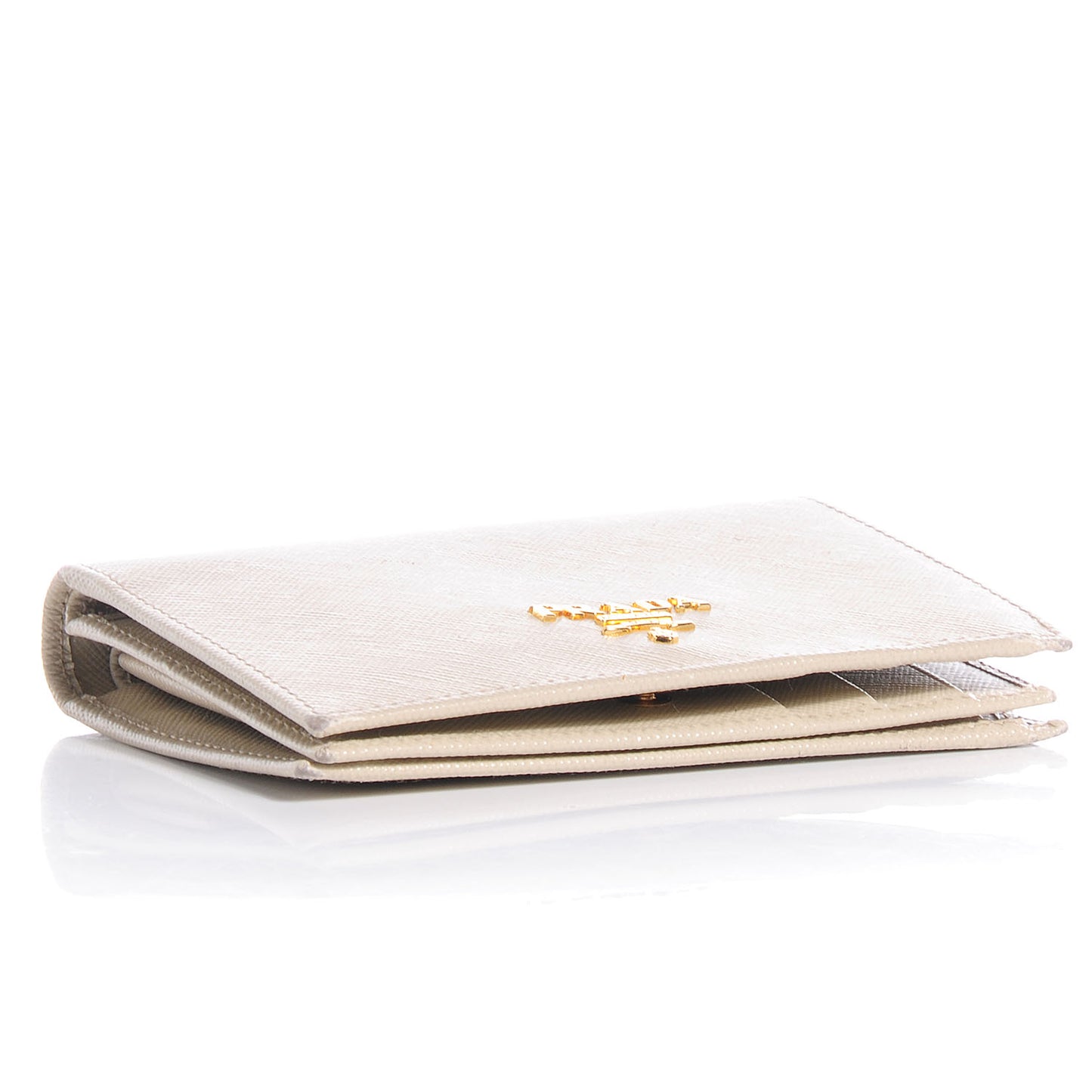 Saffiano Metal Bi-Fold Wallet Cera
