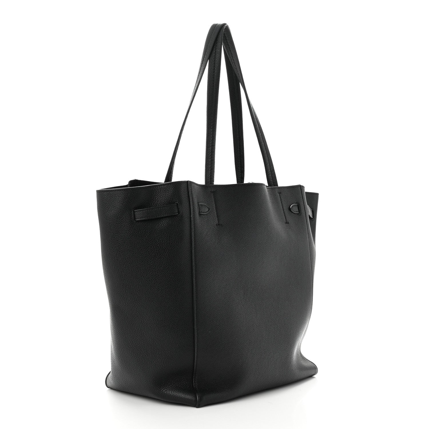 Celine Soft Grained Calfskin Small Belt Cabas Phantom Black 3 of 10
