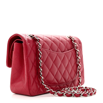 Chanel Caviar Quilted Small Double Flap Dark Pink 3 of 10