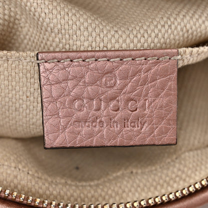 Gucci Metallic Pebbled Calfskin Mini Soho Chain Bag Pink 6 of 10