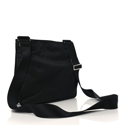 Prada Tessuto Nylon Saffiano Flat Messenger Bag Black 2 of 9
