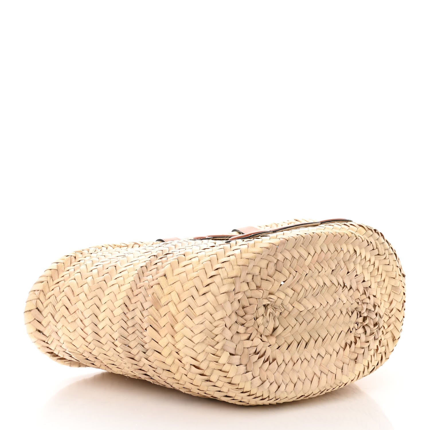 Celine Raffia Calfskin Triomphe Teen Panier Tan 4 of 9