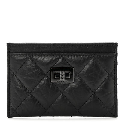Chanel Aged Calfskin Quilted Reissue Card Holder So Black 1 of 8