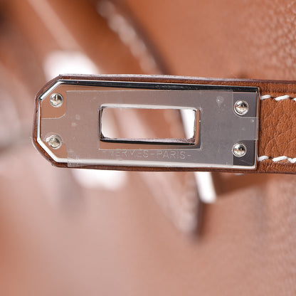 Hermes Natural Barenia Faubourg Birkin 25 Fauve 25 of 31