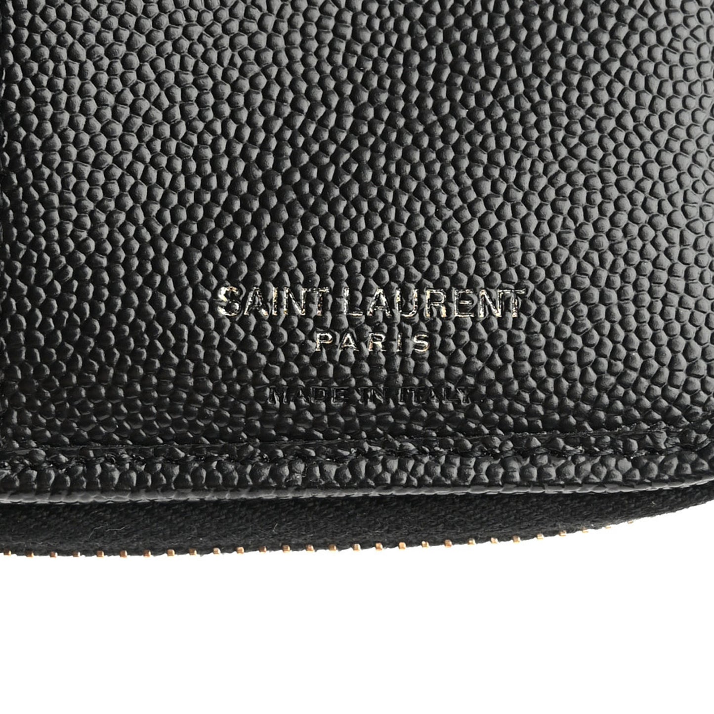 Grain De Poudre Matelasse Chevron Monogram Compact Zip Around Wallet Black