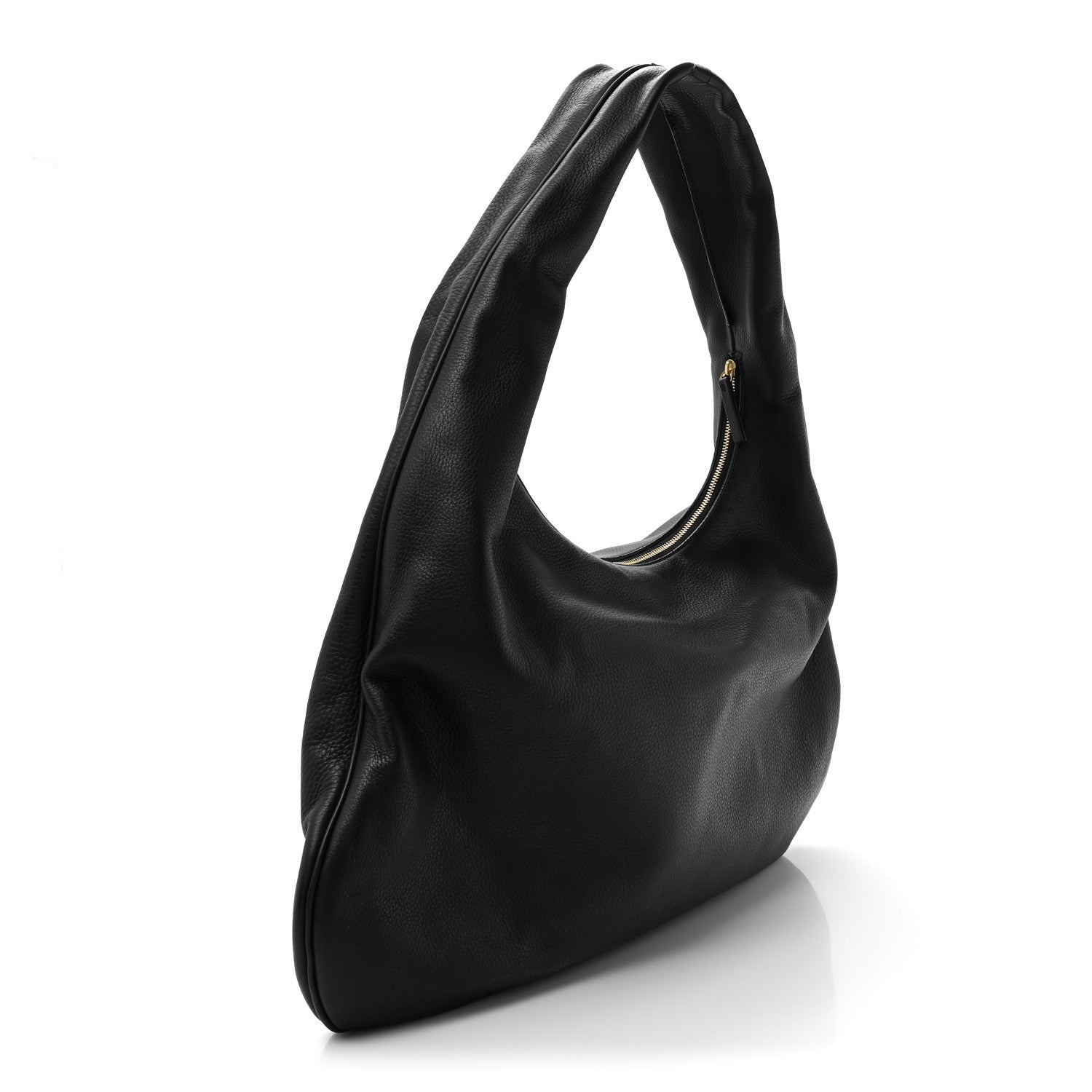 The Row Grained Calfskin Medium Everyday Shoulder Bag Black 3 of 9