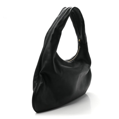 The Row Grained Calfskin Medium Everyday Shoulder Bag Black 3 of 9