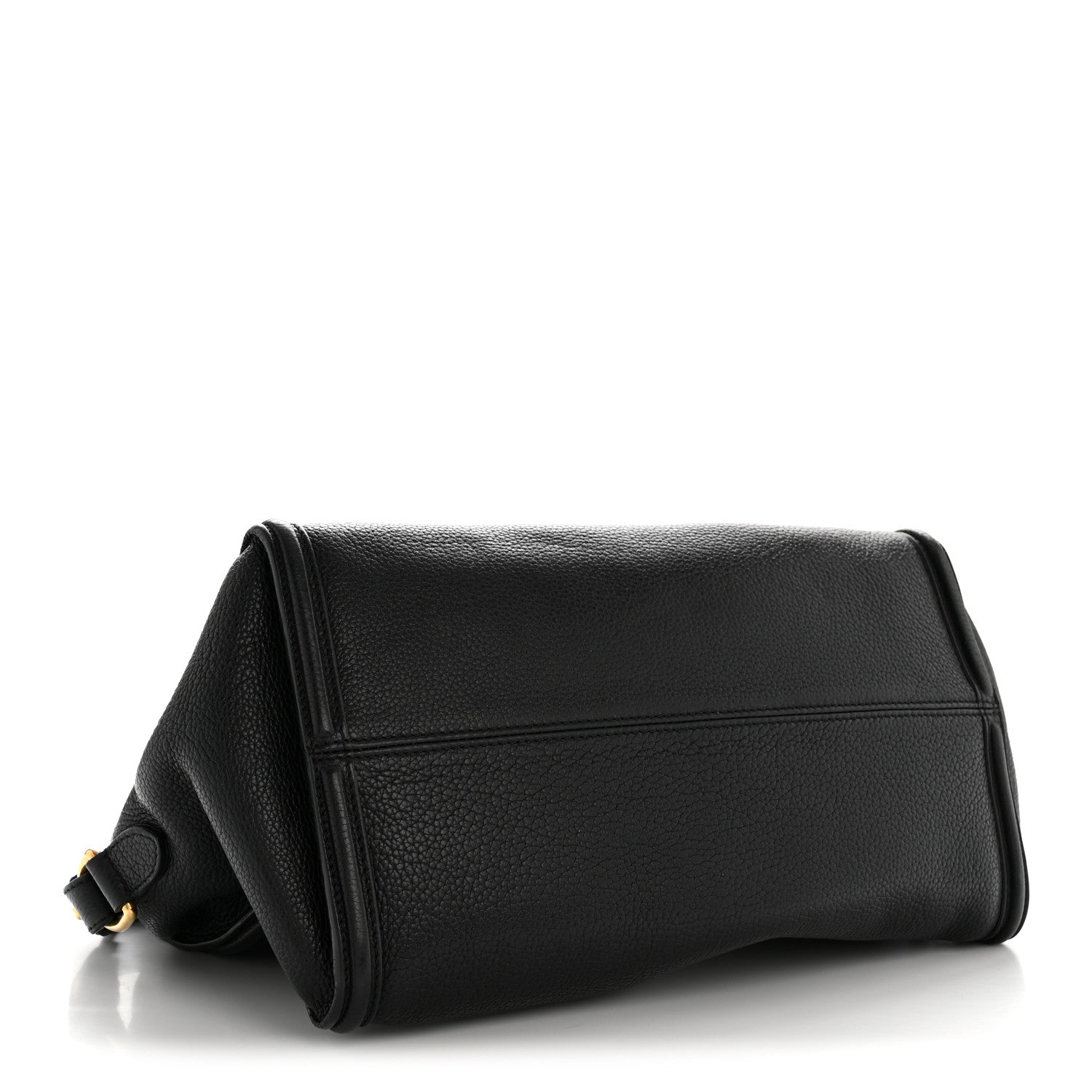 Alexander McQueen Pebbled Calfskin Small Skull Padlock Zip Around Tote Black 4 of 14