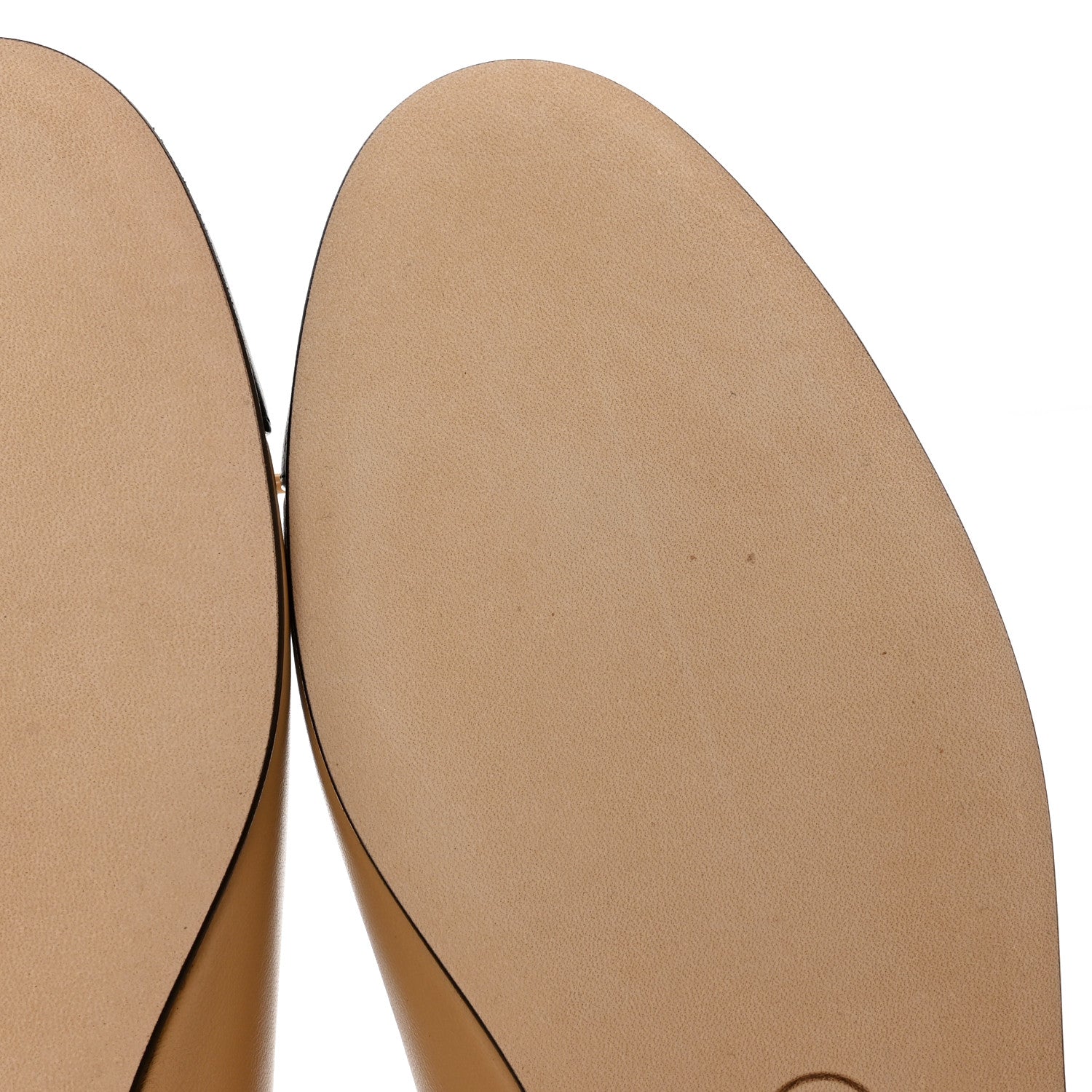 Chanel Lambskin Cap Toe CC Ballerina Flats 38.5 Beige Black 9 of 10