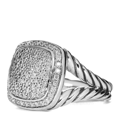 David Yurman Sterling Silver Diamond 11mm Albion Pave Ring 49 5 3 of 6