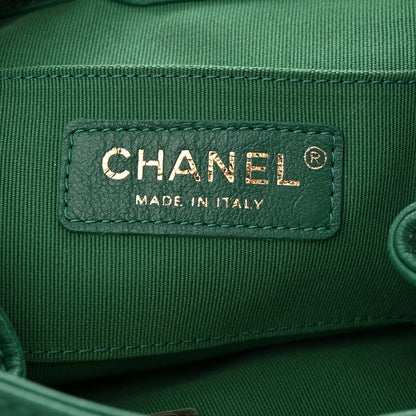 Chanel Lambskin Quilted Small Duma Drawstring Backpack Green 6 of 11