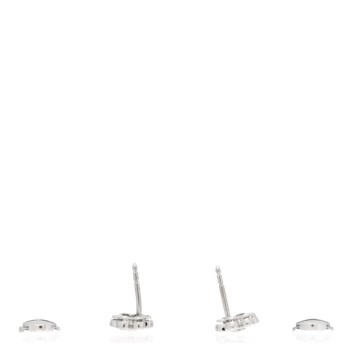 Platinum Diamond Flower Earrings