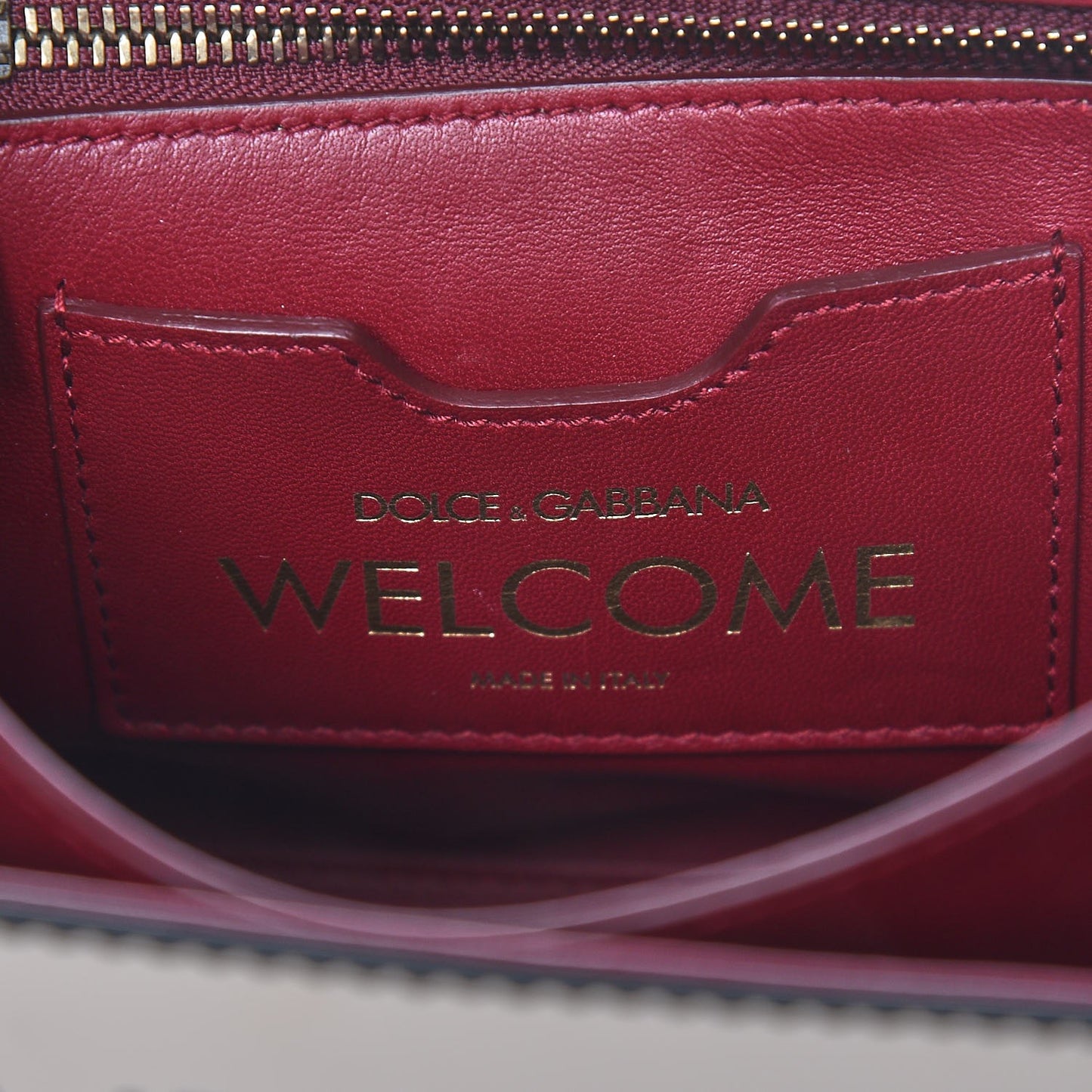 Calfskin Graffiti Printed Welcome Satchel White Black