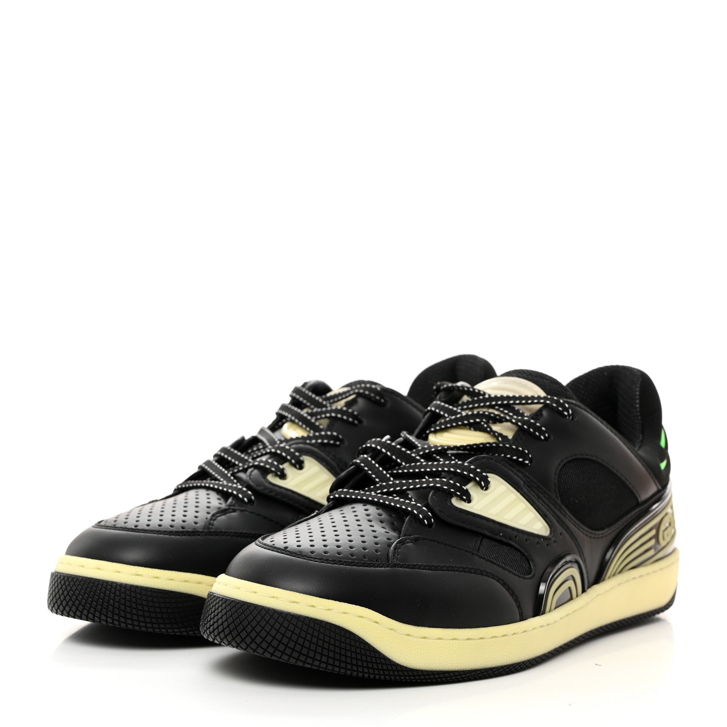 Gucci Demetra Glow in the Dark Mens Basket Low Top Sneakers 8.5 Black 4 of 9