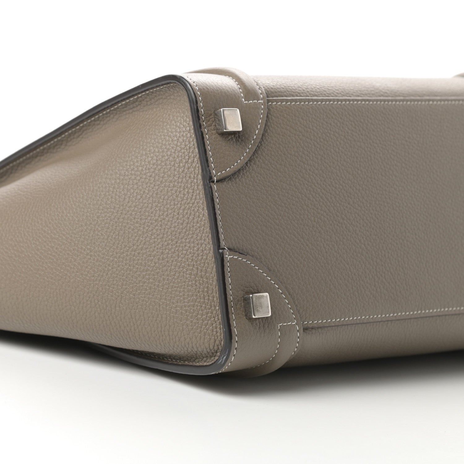 Celine Drummed Calfskin Micro Luggage Souris 9 of 14