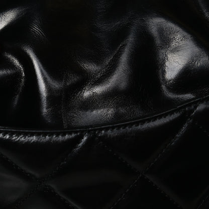 Chanel Glazed Calfskin Small Deauville Tote Black 18 of 21