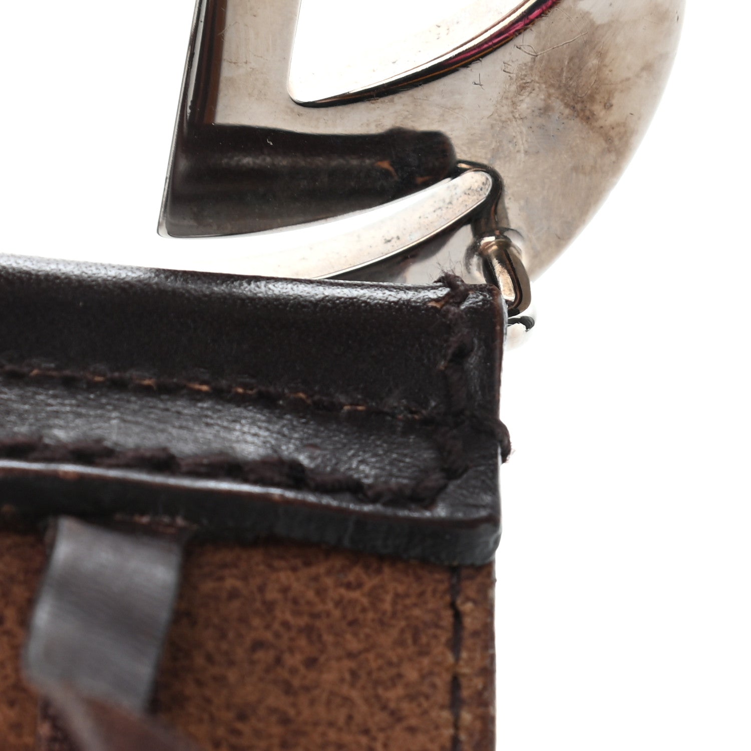 Gucci Calfskin Interlocking G 40mm Belt 85 34 Dark Brown 13 of 15
