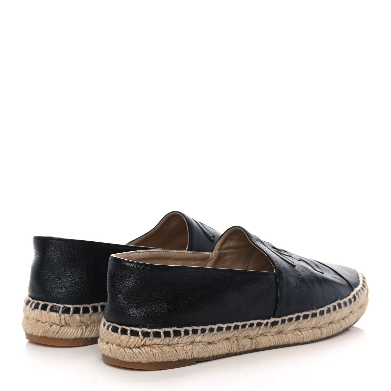 Chanel Lambskin CC Espadrilles 38 Black 4 of 11